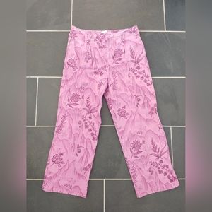 Anthropologie Lilac Floral Pants US 14